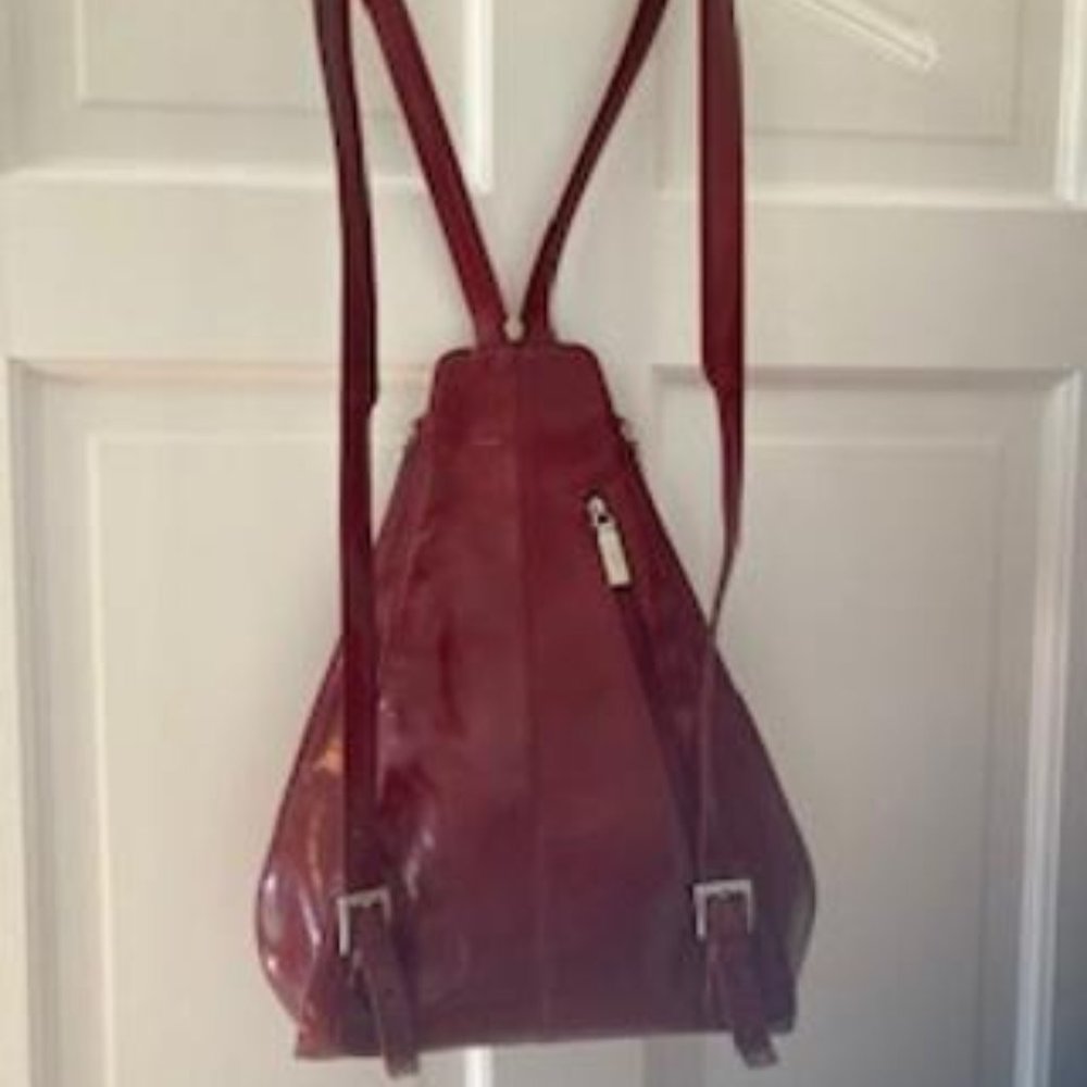HOBO Red Leather convertible backpack